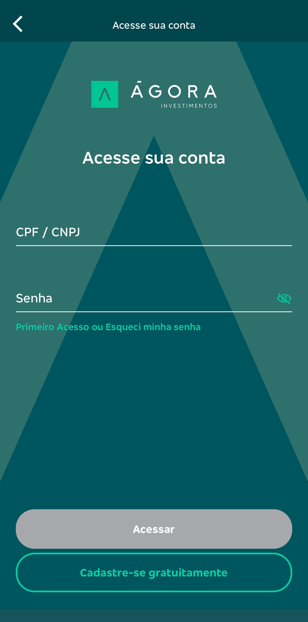 Depois de abrir a sua conta grátis, você pode usar o APP exclusivo para clientes, com: